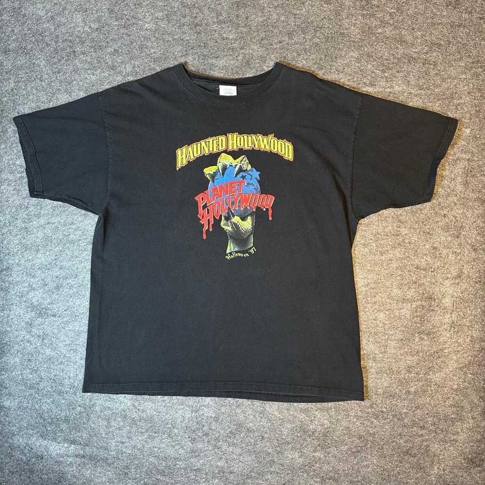 Vintage 90s Planet Hollywood Haunted Hollywood 1997 T Shirt XXL‎ Mens